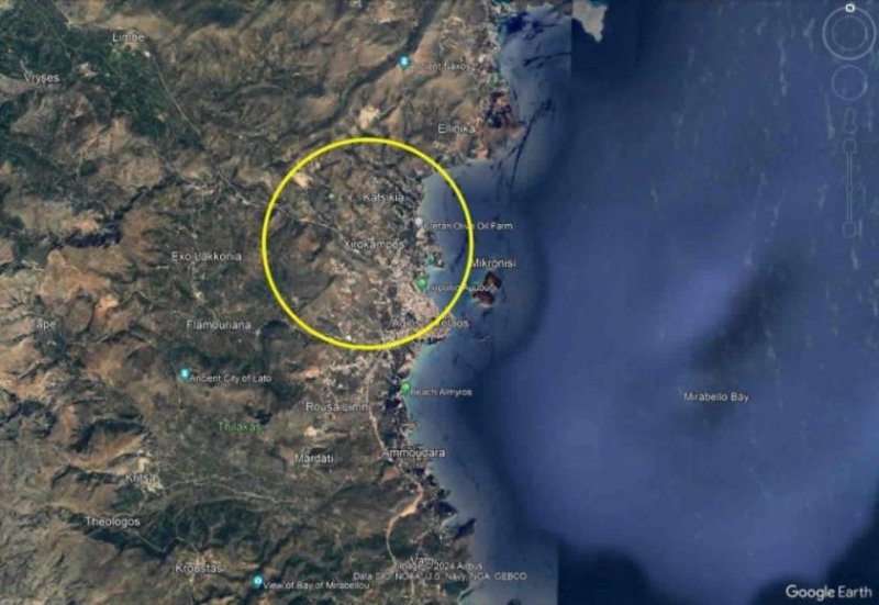 Agios Nikolaos Kreta, Agios Nikolaos: Baugrundstück mit Meerblick, Nördlicher Stadtrand, zu verkaufen Grundstück kaufen